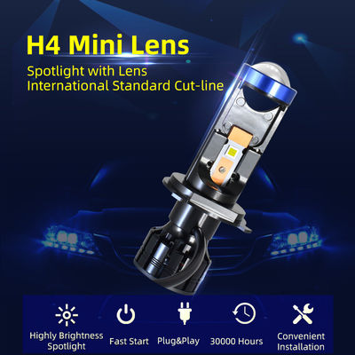 H4 Mini Lens Led Фары 45W Hi Low Beam Led Projector Headlights H4 Car Led Headlight